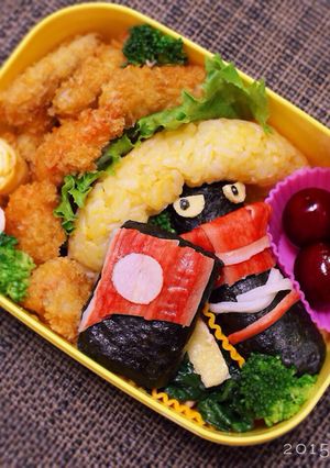 卵焼飯de妖怪ウォッチしょうブシキャラ弁-レシピのメイン写真