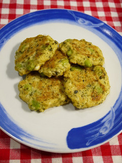 簡単!枝豆と豆腐のお焼き-レシピのメイン写真