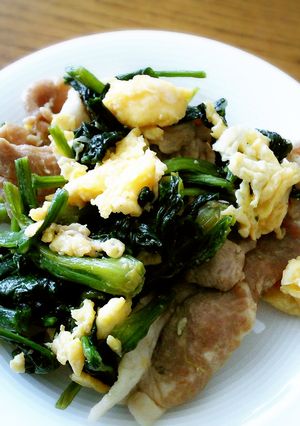 豚肉とほうれん草のチャンプル-レシピのメイン写真