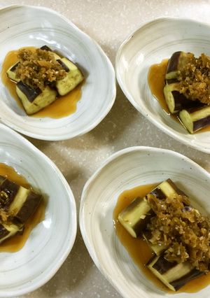 レンジだけで♪蒸しナスのネギ甘酢がけ-レシピのメイン写真