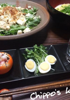 おつまみ感覚！水菜の男前サラダ-レシピのメイン写真