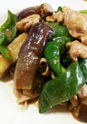 簡単♡豚肉なすピーマンの炒め物-レシピのメイン写真