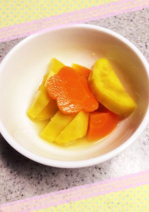 お弁当にも！さつまいもと人参のさっぱり煮-レシピのメイン写真