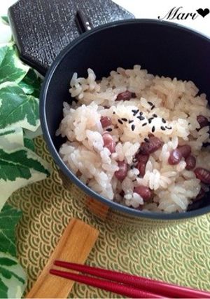 お鍋で簡単♡小豆下茹で不要♩我が家の赤飯-レシピのメイン写真