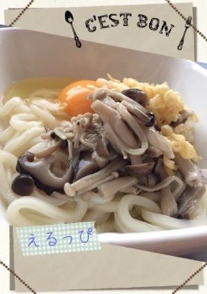 プチプラ☆簡単☆塩きのこうどん-レシピのメイン写真