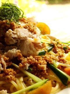 和風冷やし胡麻パスタ-レシピのメイン写真