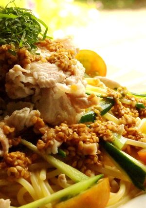 和風冷やし胡麻パスタ-レシピのメイン写真