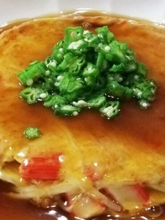 かにかま玉あんかけ♪オクラ乗せ♡-レシピのメイン写真