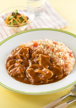 フライパンで作る完熟トマトのハヤシライス-レシピのメイン写真