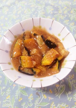 揚げ茄子南瓜の味噌だれかけ-レシピのメイン写真
