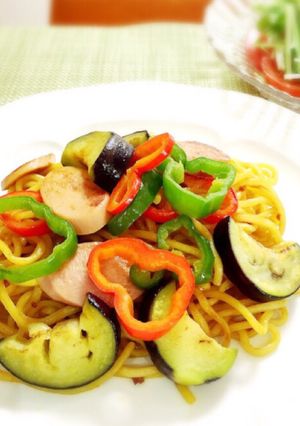 暑い夏限定！夏野菜de彩焼きそば-レシピのメイン写真