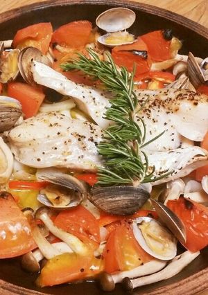 魚焼きグリルで☆∀☆簡単アクアパッツァ-レシピのメイン写真