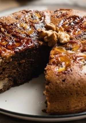 炊飯器で簡単！チョコバナナクルミケーキ-レシピのメイン写真