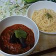 ツナトマトカレーつけ麺♪パスタで