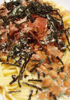 簡単 粉チーズで納豆スパゲッティ-レシピのメイン写真