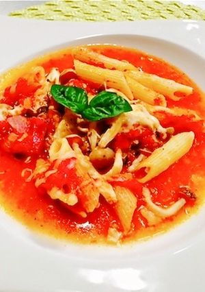 ペンネのトマト煮込み（ワンポット料理）-レシピのメイン写真