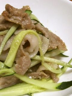 豚コマときゅうりの炒め物-レシピのメイン写真