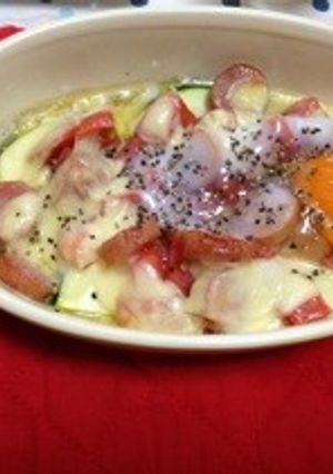 夏野菜ととろーり卵のオーブン焼き-レシピのメイン写真