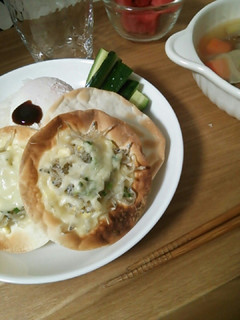 餃子の皮でいりことチーズピザ-レシピのメイン写真