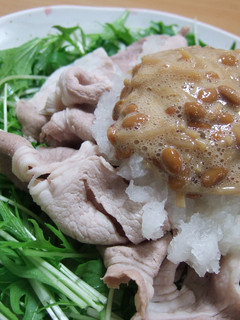 豚しゃぶ☆納豆おろしなめたけ-レシピのメイン写真