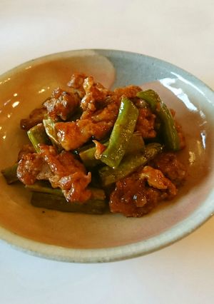 豚肉いんげん炒め…ミートボール味…-レシピのメイン写真
