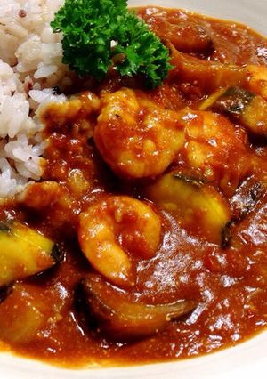ズッキーニと海老のトマトカレー-レシピのメイン写真