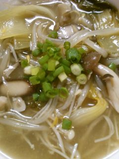 チンゲン菜 もやし きのこの 中華スープ-レシピのメイン写真