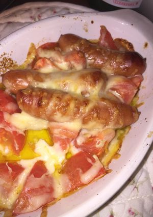 焼くまでに3分簡単ウィンナーとトマト焼き-レシピのメイン写真