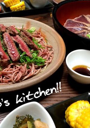 激旨！ランプ肉の冷製赤ワインパスタ-レシピのメイン写真