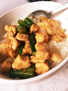 鶏むね肉とアスパラの甘辛煮♡-レシピのメイン写真