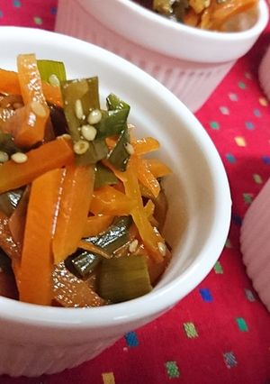食材2品★簡単【人参とニラの金平風】-レシピのメイン写真