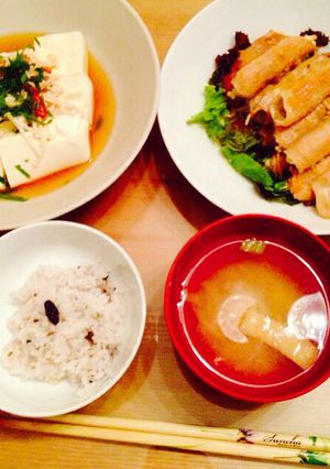 チーズがとろ〜り♡えのきの豚肉巻き定食-レシピのメイン写真