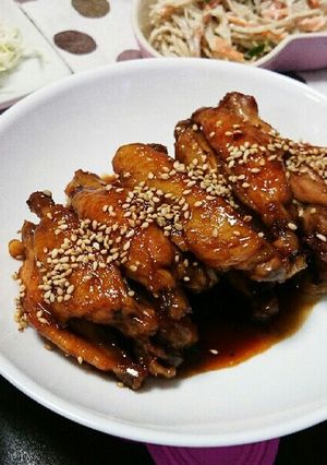 手羽先風な手羽中の照り焼き♡*゜-レシピのメイン写真