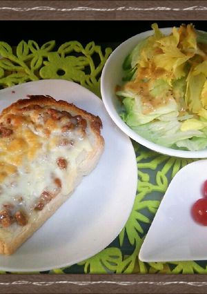 モーニング納豆チーズトーストwith-レシピのメイン写真