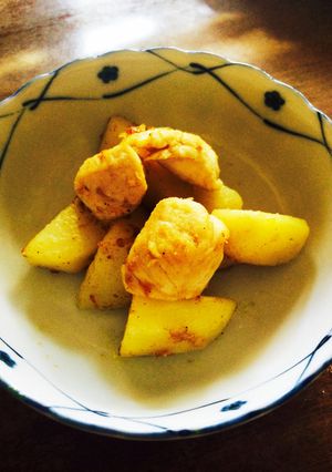 じゃがいもとささみのカレー炒め-レシピのメイン写真