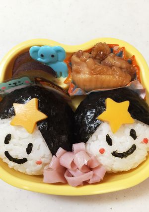 年長弁当6月末 たなばた織姫&彦星-レシピのメイン写真