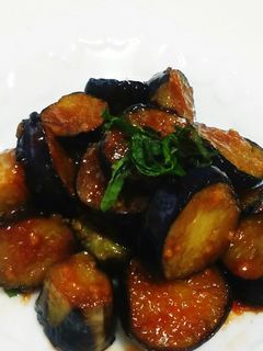 簡単美味しい♪茄子とシソの甘味噌炒め-レシピのメイン写真