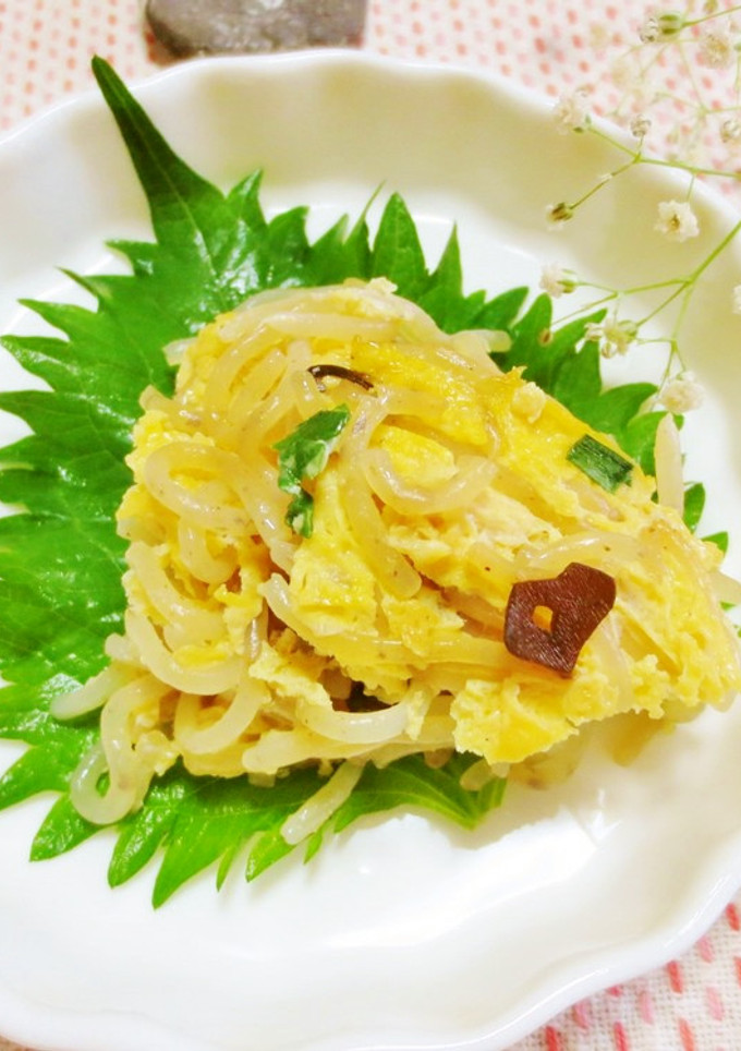 簡単☆糸こんにゃくで塩こん中華風卵焼き-レシピのメイン写真
