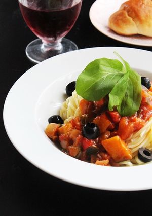 夏野菜カポナータの冷製パスタ-レシピのメイン写真