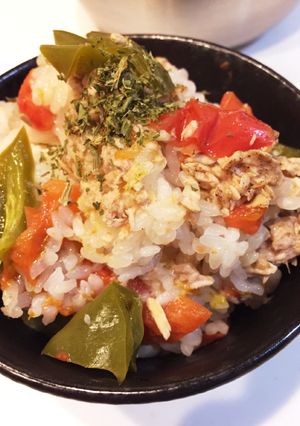 ☆トマトとピーマン！夏野菜炊き込みご飯☆-レシピのメイン写真
