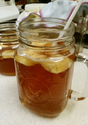 甘いバナナフレーバーの紅茶キノコドリンク-レシピのメイン写真
