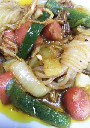 ピーマンとウインナーのさっぱりカレー炒め-レシピのメイン写真