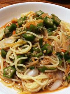 オクラのピリ辛冷製パスタ-レシピのメイン写真