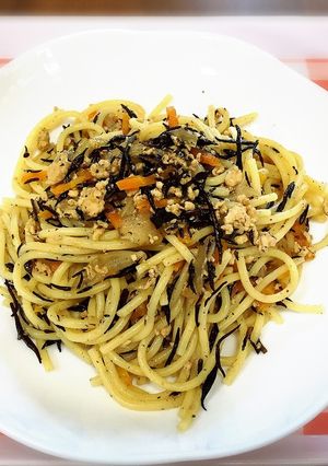 ひじきスパゲッティ　給食-レシピのメイン写真