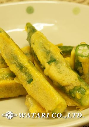 粉チーズ卵焼き◇チーズピカタ◇丸オクラ-レシピのメイン写真