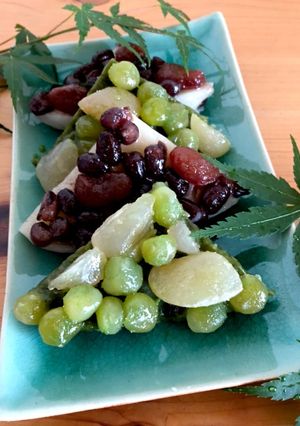 レンジで簡単♪水無月(白・抹茶)-レシピのメイン写真