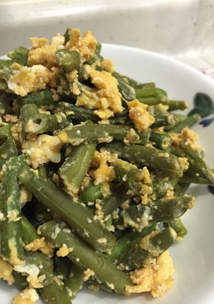卵と明太子でいんげんの炒め物-レシピのメイン写真