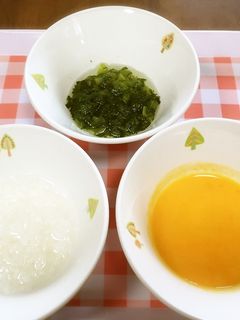 *離乳食中期*小松菜のだし煮・人参スープ-レシピのメイン写真