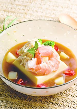 卵豆腐の冷やしあんかけ　カレー風味-レシピのメイン写真