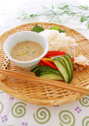 ごまだれ豆乳つけめん-レシピのメイン写真